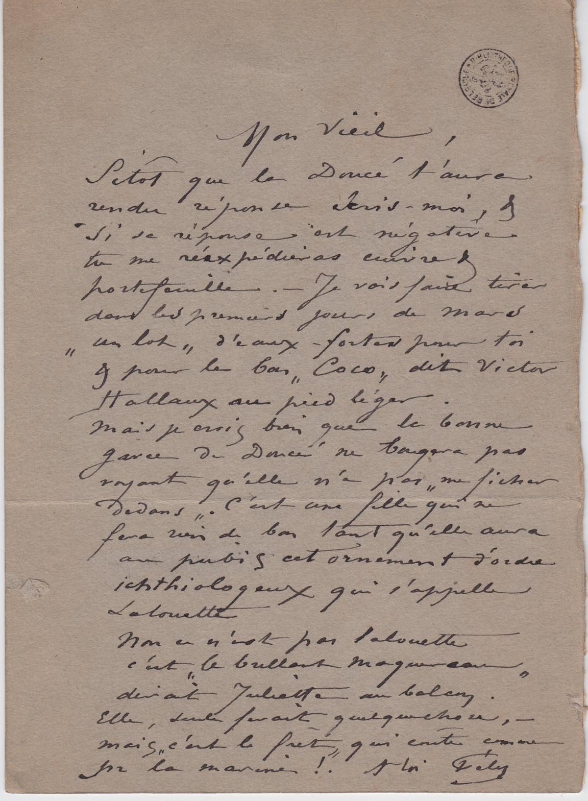 Illustration de la lettre