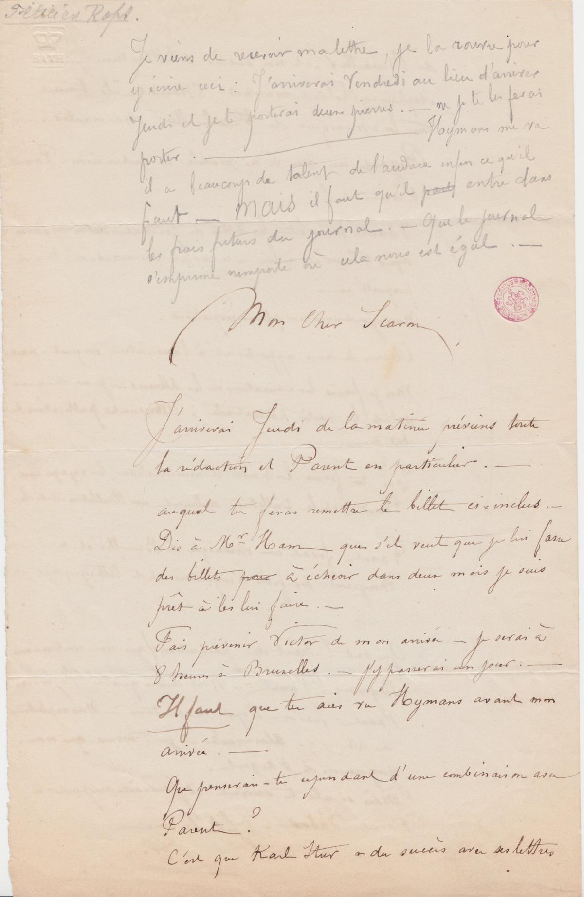 Illustration de la lettre