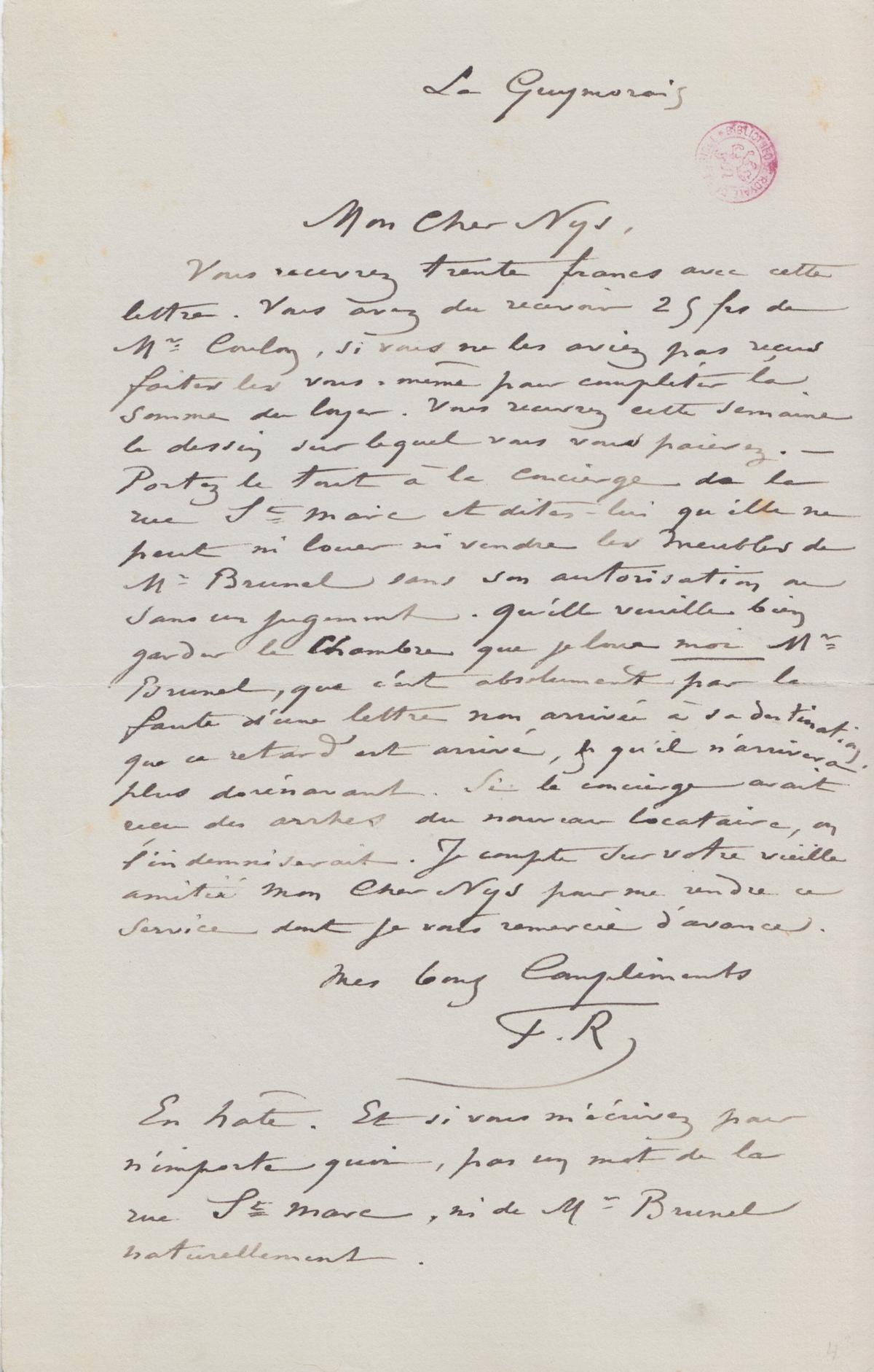 Illustration de la lettre