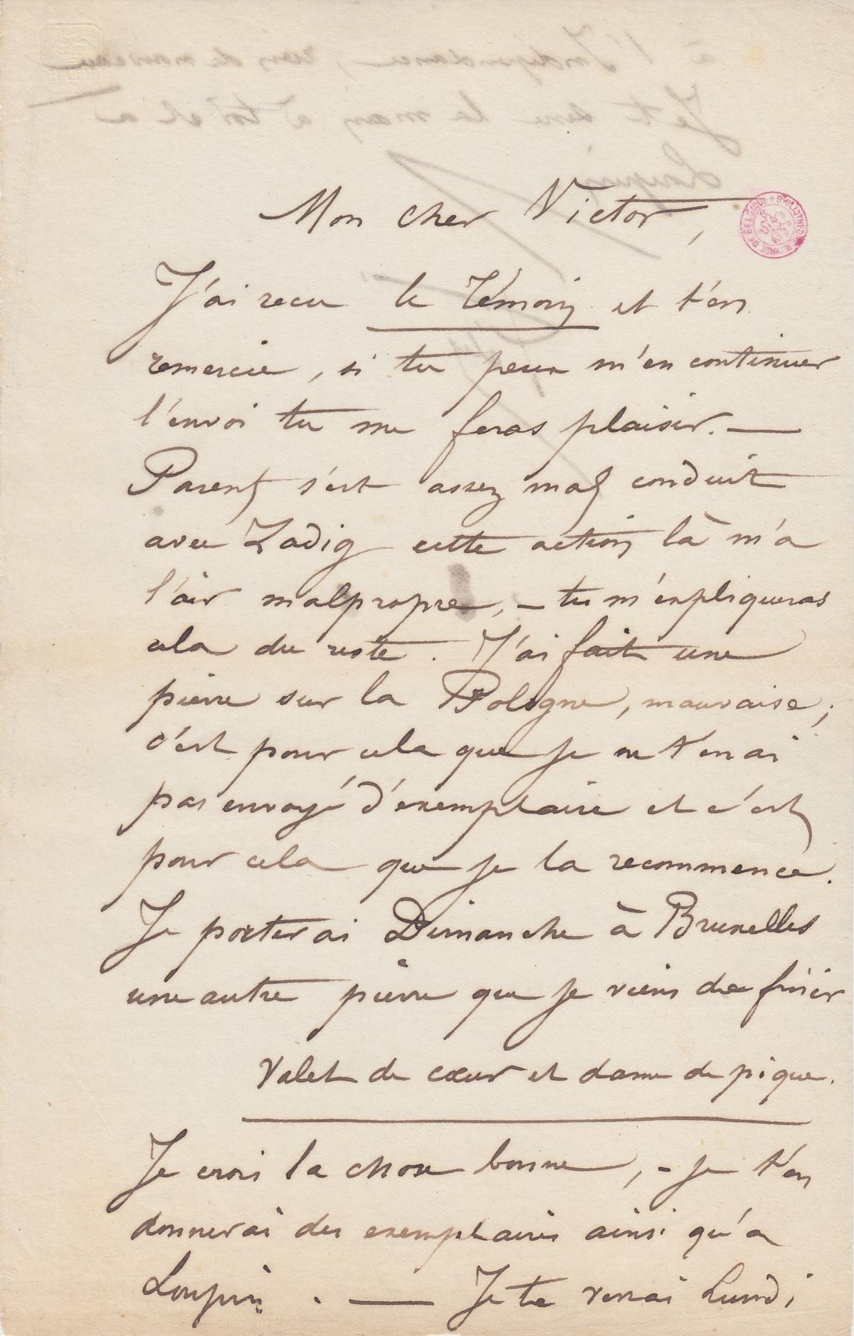 Illustration de la lettre