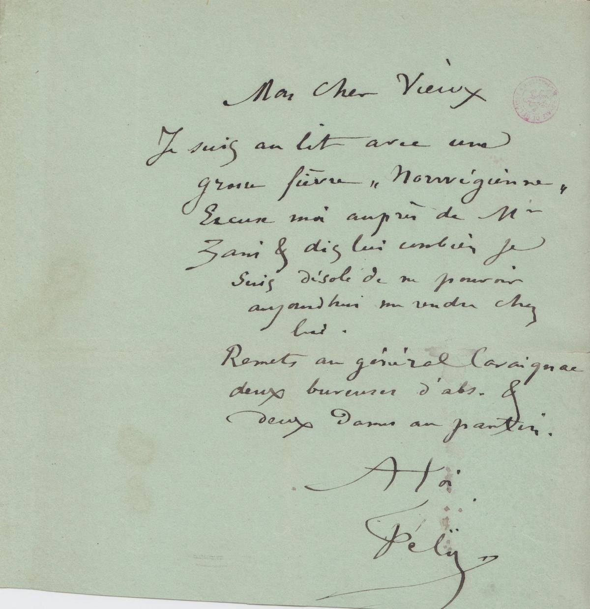 Illustration de la lettre