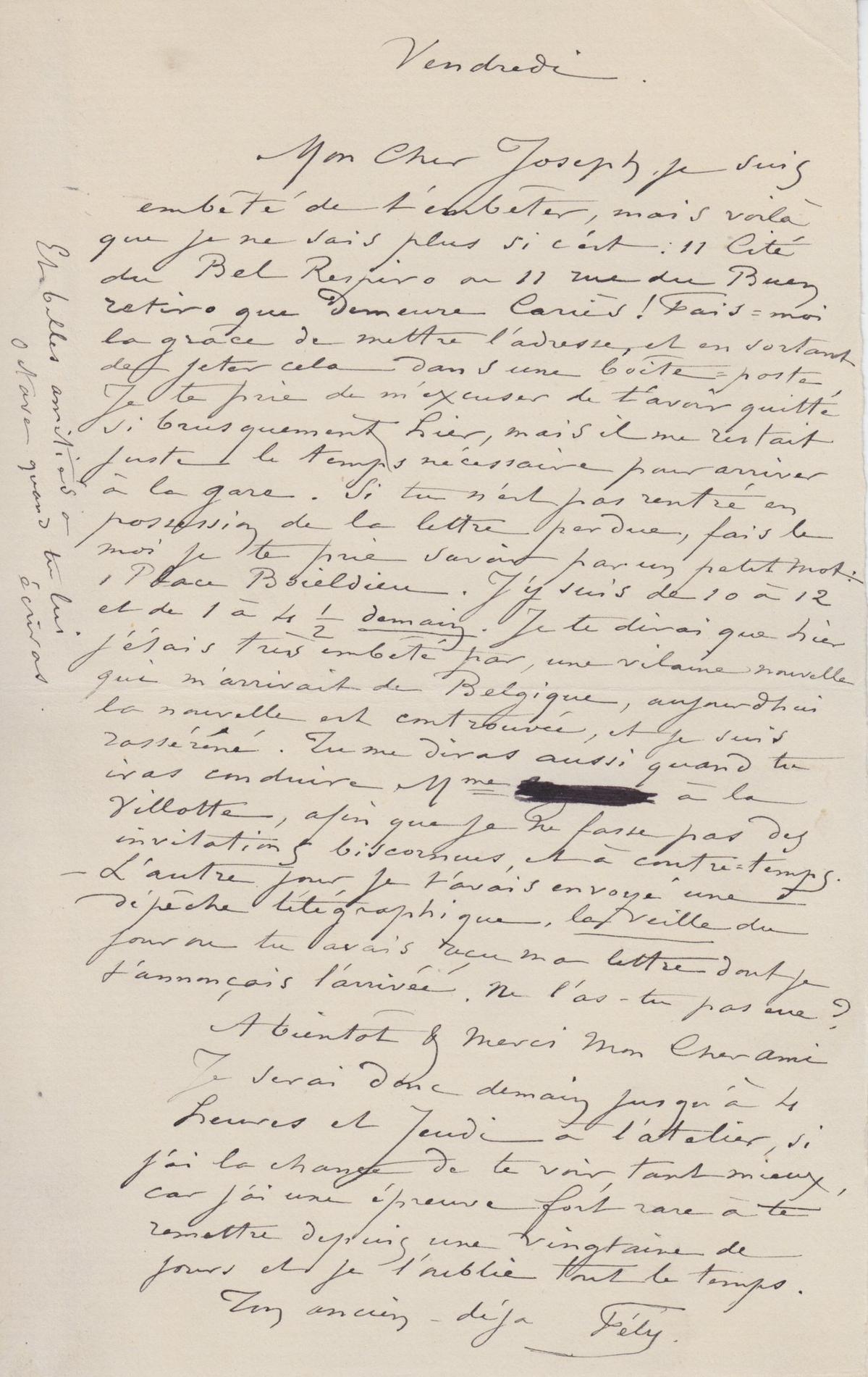 Illustration de la lettre