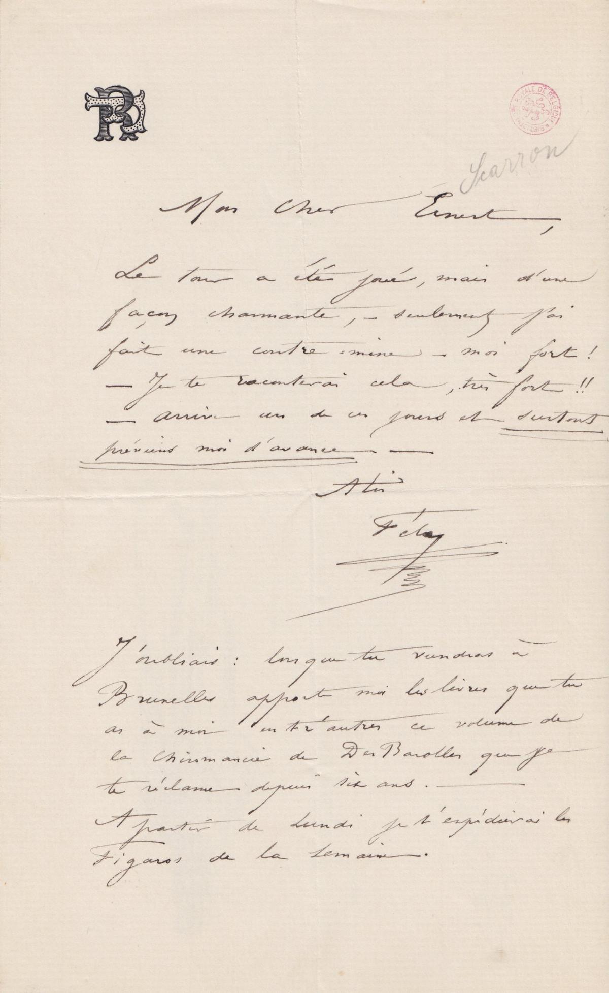 Illustration de la lettre