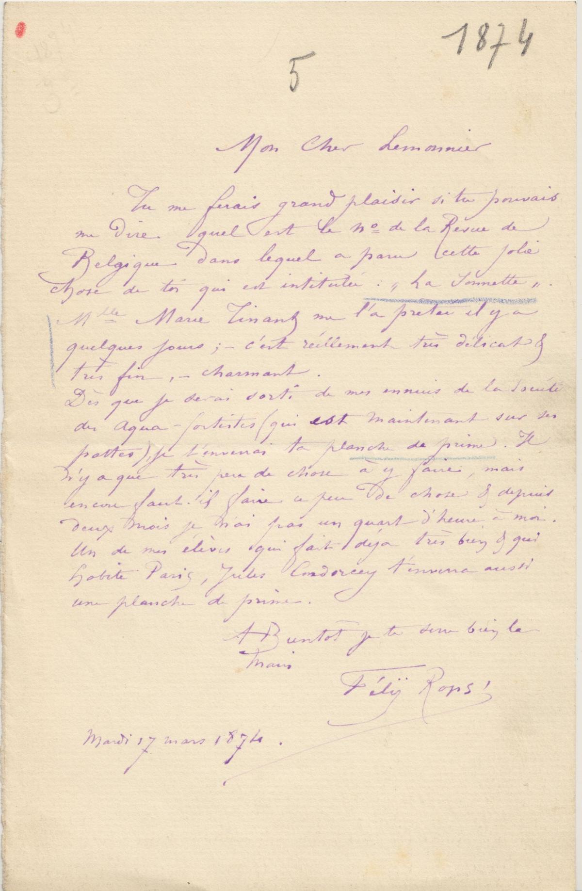 Illustration de la lettre