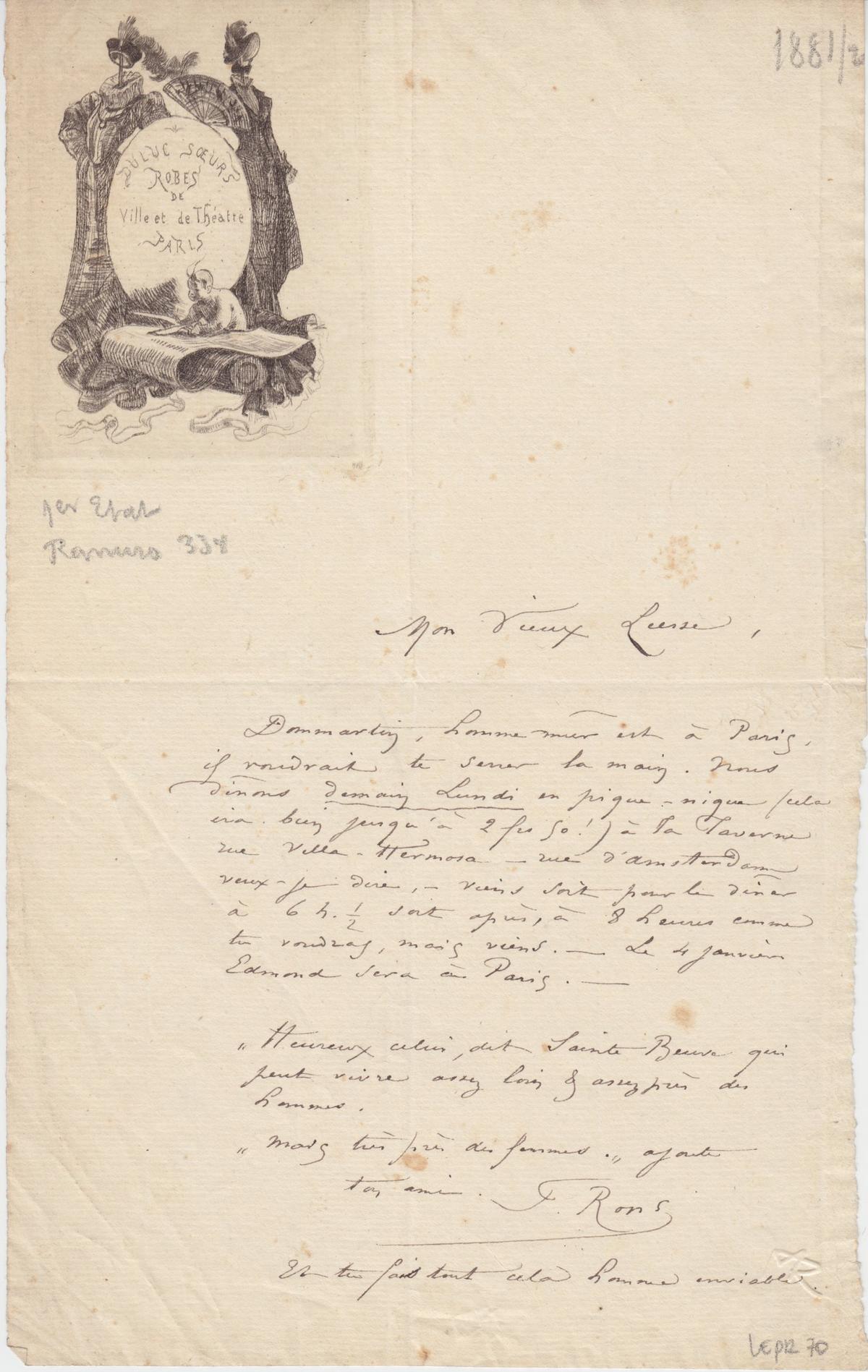 Illustration de la lettre