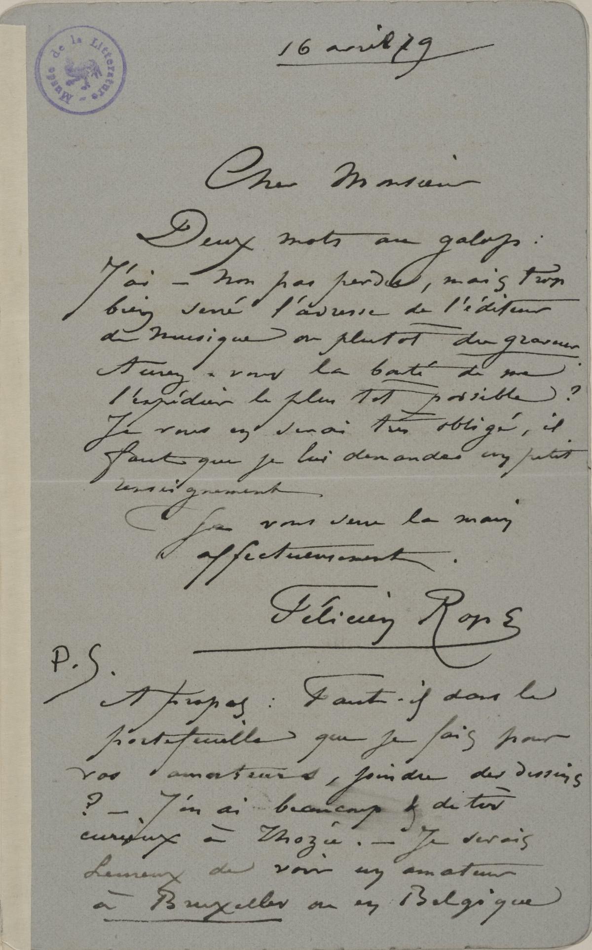 Illustration de la lettre