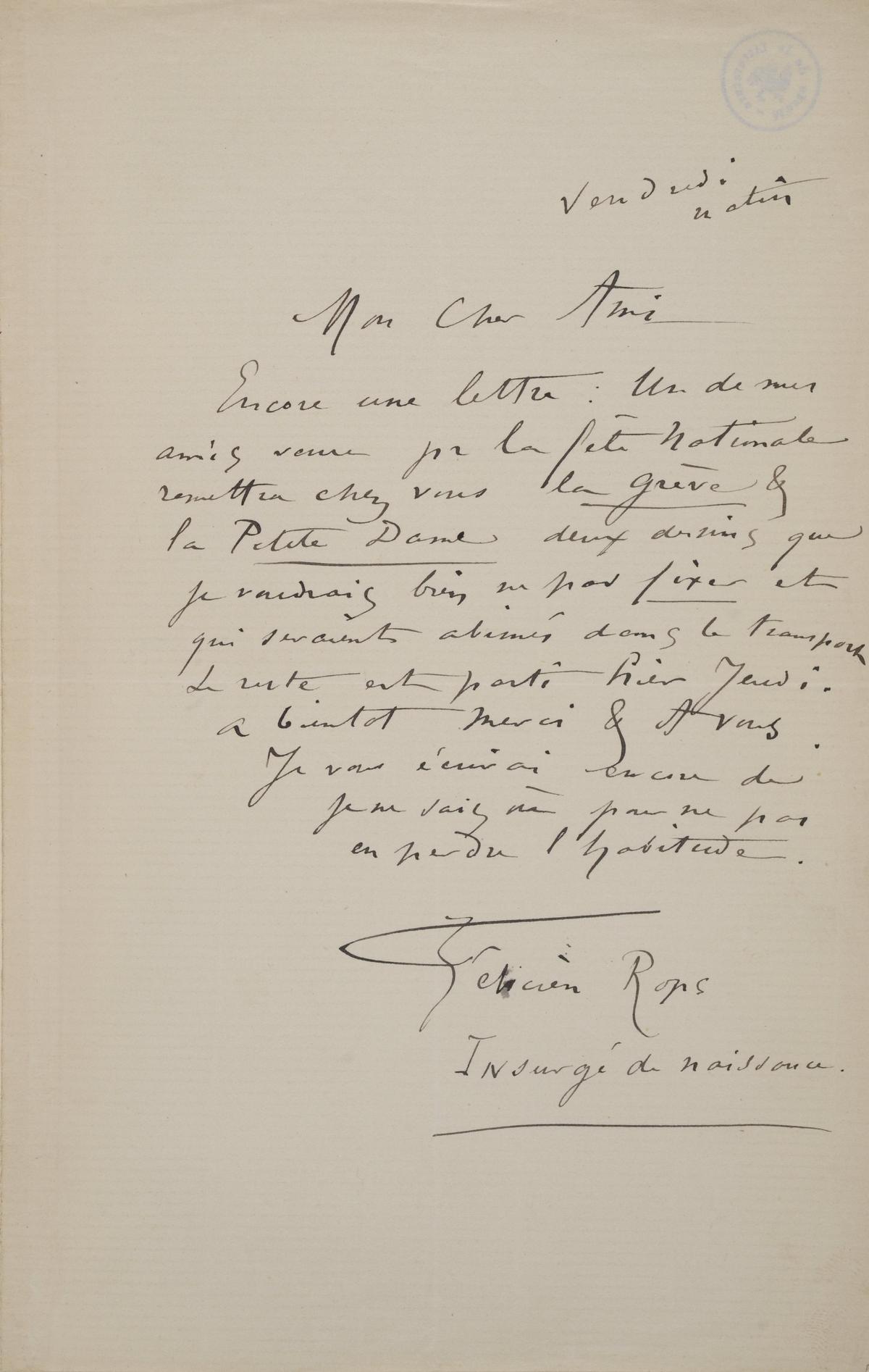 Illustration de la lettre