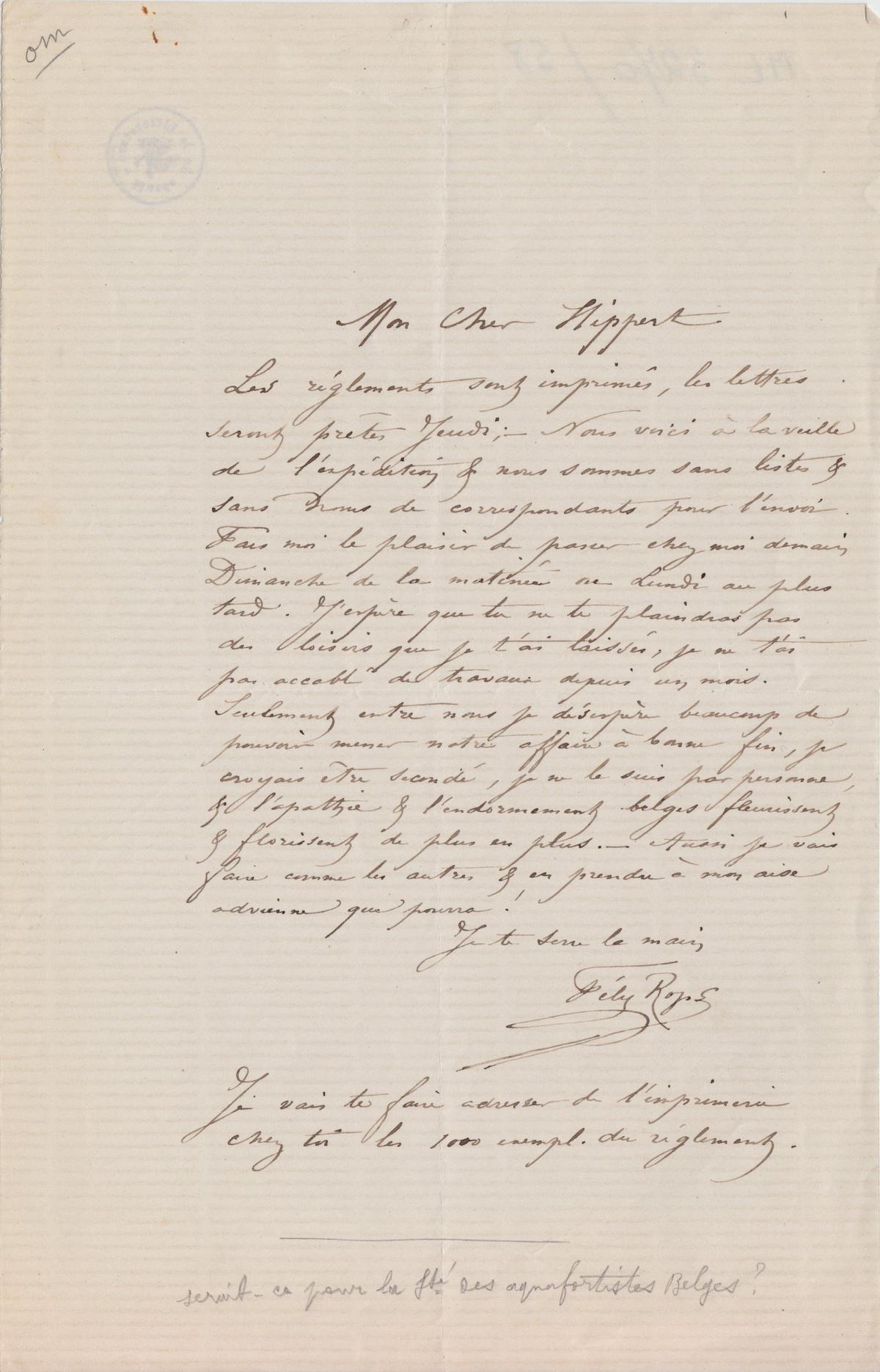 Illustration de la lettre