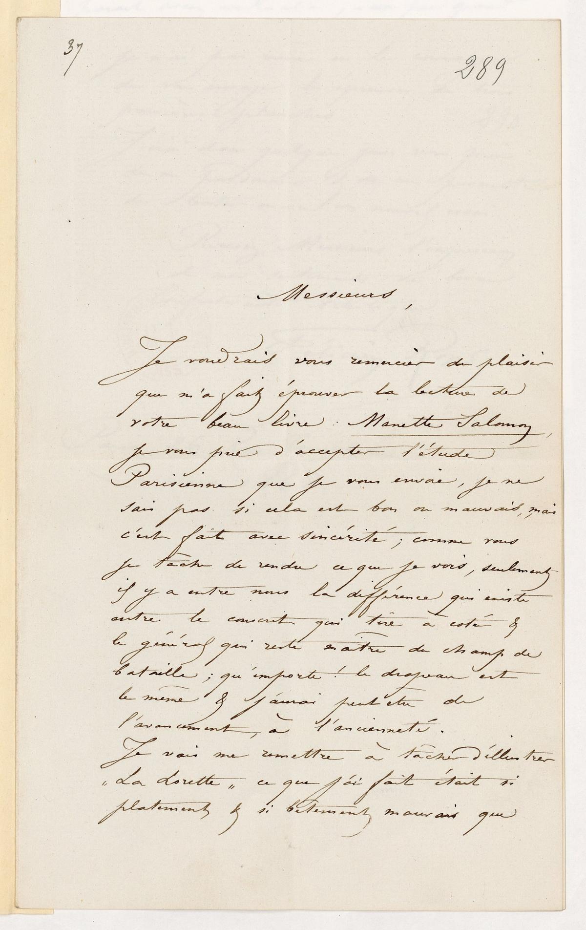 Illustration de la lettre