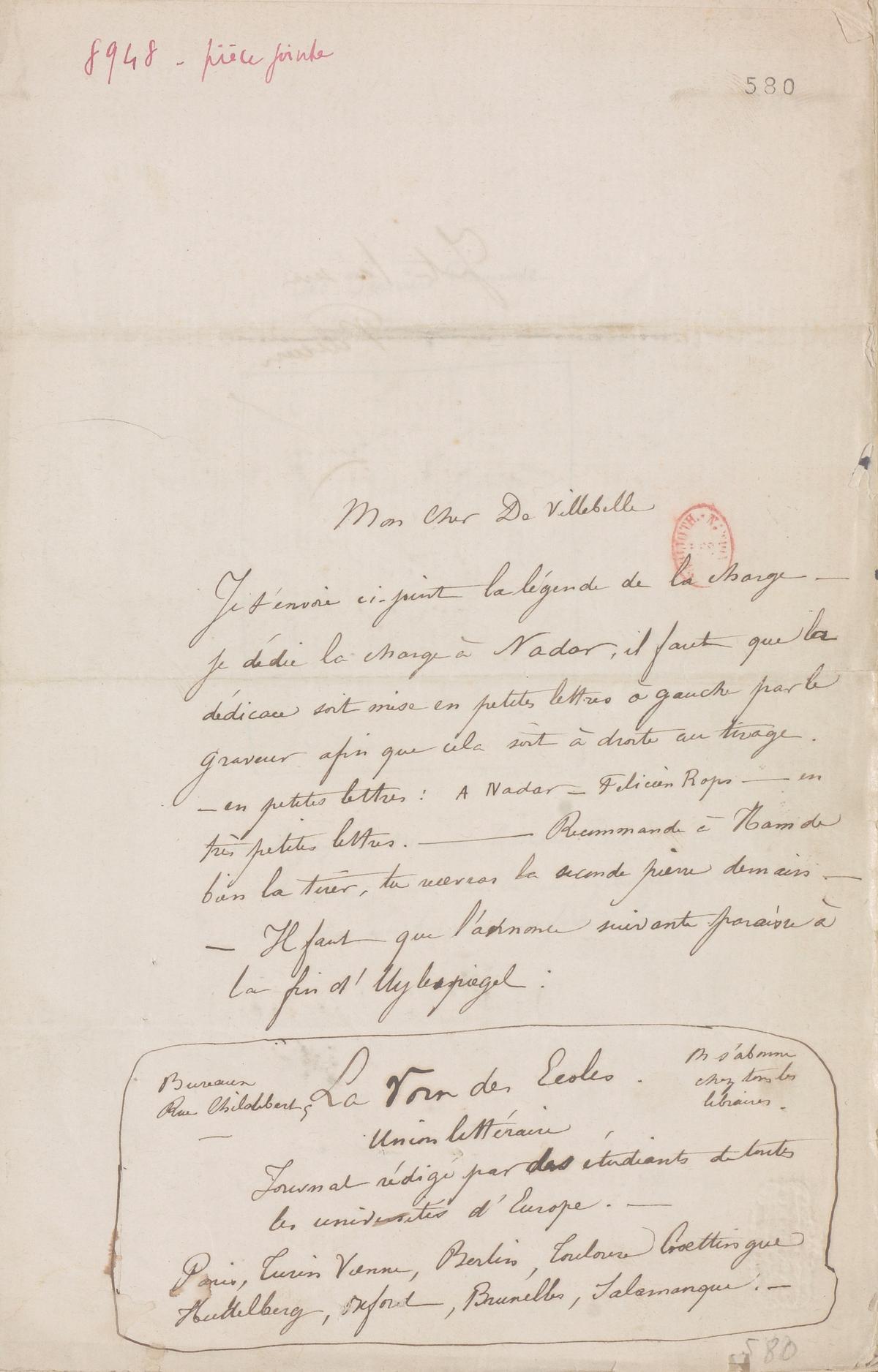 Illustration de la lettre