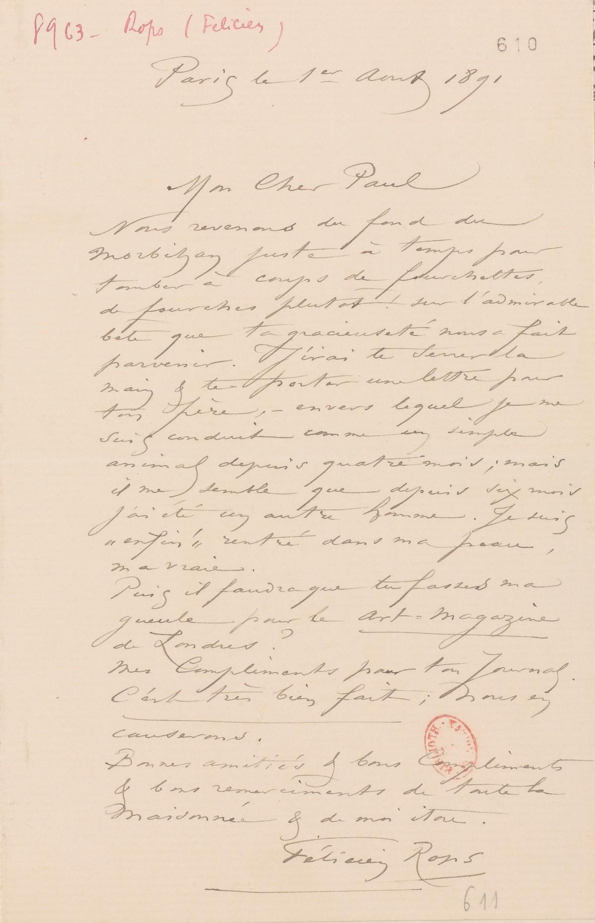 Illustration de la lettre