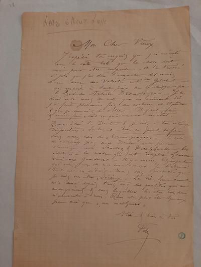 Lettre de Félicien Rops à [Henri] [Liesse], s.l., 0000/00/00, Collection privée, CPBel/05