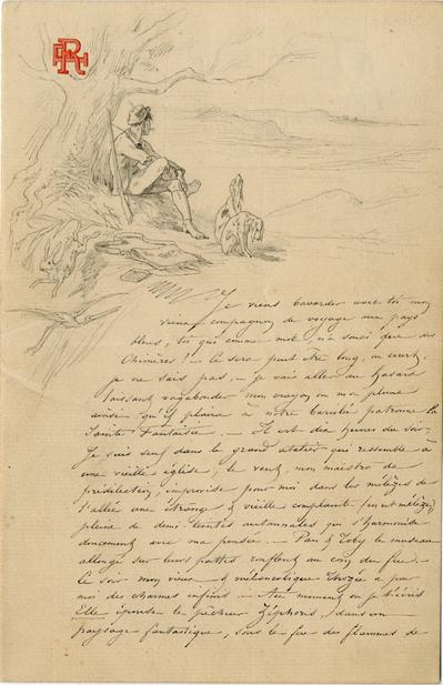 Lettre de Félicien Rops à Émile [Hermant]. [Mettet], 1863/00/00. Paris, Ancienne collection du Musée des lettres et manuscrits, 39049