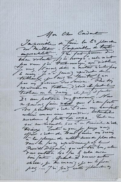 Lettre de Félicien Rops à Alfred [Alphonse] Cadart. s.l., 1876/00/00. Paris, Ancienne collection du Musée des lettres et manuscrits, 66316