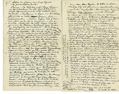 Lettre de Félicien Rops à Eugène [Demolder]. s.l., 1893/11/00. Paris, Ancienne collection du Musée des lettres et manuscrits, 72039/34