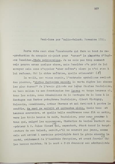 Copie non autographe réalisée par Lefebvre - Kunel de Félicien Rops à Inconnu. Corbeil-Essonnes, 1893/11/00. Bruxelles, Musées Royaux des Beaux-Arts de Belgique, 8811/t5/p317 et 8811/t5/p318