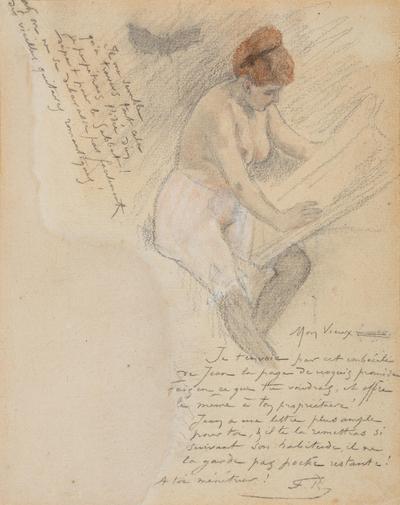 Lettre de Félicien Rops à [Henri] [Liesse]. s.l., 0000/00/00. Province de Namur, Musée Félicien Rops, Amis/LE/063