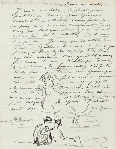 Lettre de Félicien Rops à [Maurice] [Bonvoisin]. s.l., 0000/00/00. Province de Namur, musée Félicien Rops, APC/27194/26