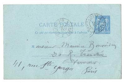 Carte postale de Félicien Rops à Maurice Bonvoisin. [Paris], 1879/09/24. Collection privée, Bon/LE/121