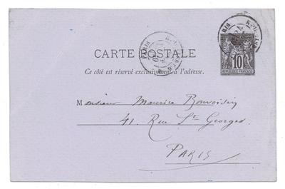 Carte postale de Félicien Rops à Maurice Bonvoisin. [Verviers], 1879/09/25. Collection privée, Bon/LE/122