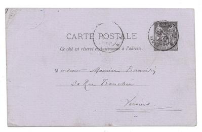 Carte postale de Félicien Rops à Maurice Bonvoisin. s.l., 1879/09/30. Collection privée, Bon/LE/124