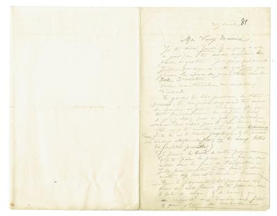 Lettre de Félicien Rops à Maurice [Bonvoisin]. s.l., 1881/04/25. Collection privée, Bon/LE/144