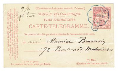 Carte-Télégramme de Félicien Rops à Maurice Bonvoisin. [Paris], 1881/07/13. Collection privée, Bon/LE/148