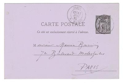 Lettre de Félicien Rops à Maurice [Bonvoisin]. s.l., 1882/11/13. Collection privée, Bon/LE/153