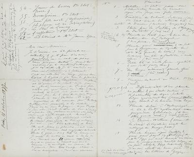 Lettre de Félicien Rops à Maurice [Bonvoisin]. [Paris], 1877/10/04. Province de Namur, musée Félicien Rops, Bon/LE/36