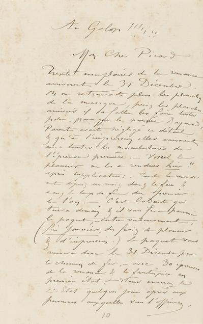 Lettre de Félicien Rops à Edmond Picard. s.l., 1880/12/00. Province de Namur, musée Félicien Rops, CFB/L5/1