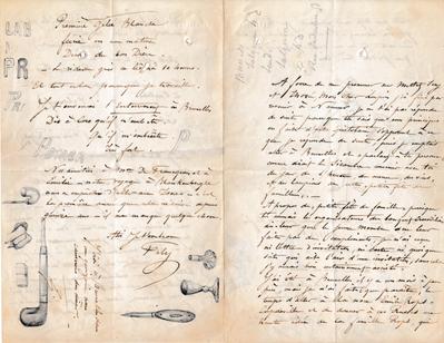 Lettre de Félicien Rops à [Léon] [Marcq]. s.l., 0000/00/00. Collection privée, CPD/7