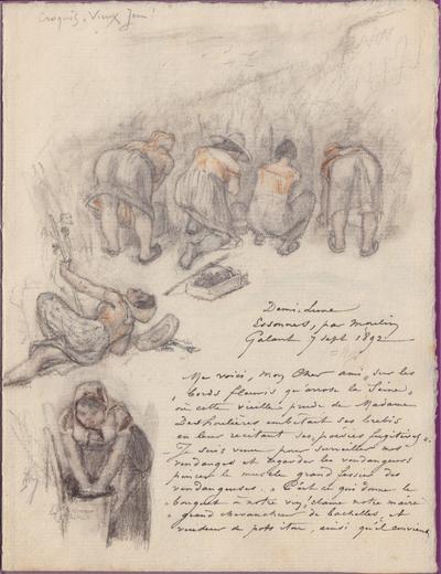 Lettre de Félicien Rops à [François] [Nys]. Corbeil-Essonnes, 1892/09/07. Collection privée, CPEH/1