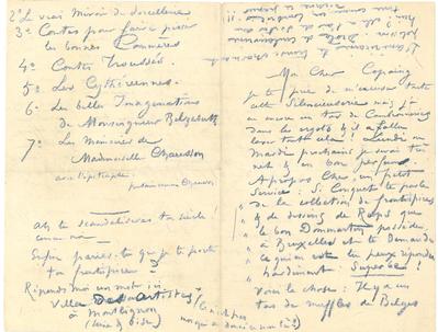 Lettre de Félicien Rops à [Octave] [Uzanne]. Montlignon, [1884]/00/00. Collection privée, CPEL/16