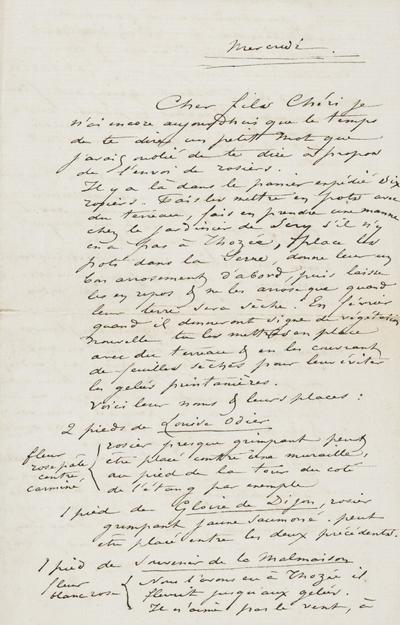 Lettre de Félicien Rops à [Paul] [Rops]. s.l., [début des années 1880]/00/00. Province de Namur, musée Félicien Rops, FFR/LE/12