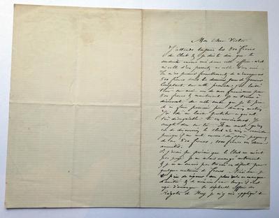 Lettre de Félicien Rops à Victor [Rops]. s.l., 0000/00/00. New-York, Fondation Rops, FRN/3