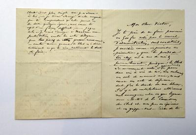 Lettre de Félicien Rops à Victor [Rops]. Bruxelles, 1872/04/13. New-York, Fondation Rops, FRN/4