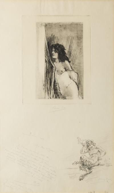 Marginalia de Félicien Rops à [Henri] Liesse. Bièvres, 1883/09/00. Province de Namur, musée Félicien Rops, GD/E333