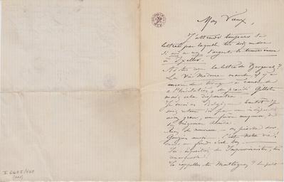 Lettre de Félicien Rops à [Léon?] [Dommartin?]. s.l., 1878/00/00. Bruxelles, Bibliothèque royale de Belgique, II/6655/468/111