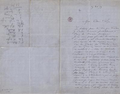 Lettre de Félicien Rops à [Léon] [Dommartin]. s.l., 1879/05/29. Bruxelles, Bibliothèque royale de Belgique, II/6655/468/115
