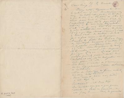 Lettre de Félicien Rops à [Léon] [Dommartin]. Paris, 0000/00/00. Bruxelles, Bibliothèque royale de Belgique, II/6655/468/125