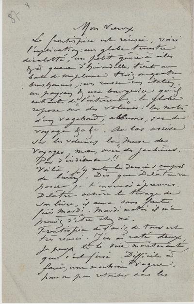 Lettre de Félicien Rops à [Léon] [Dommartin]. s.l., 1887/00/00. Bruxelles, Bibliothèque royale de Belgique, II/6655/468/189