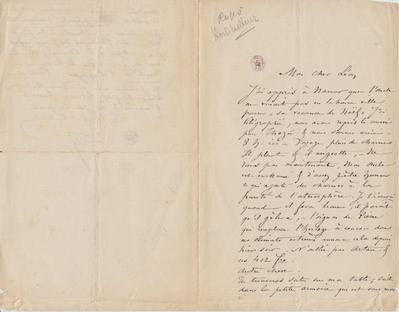 Lettre de Félicien Rops à Léon [Dommartin]. s.l., 0000/00/00. Bruxelles, Bibliothèque royale de Belgique, II/6655/468/206
