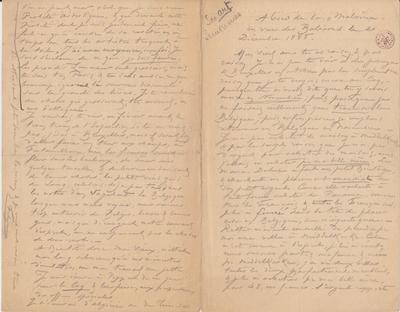 Lettre de Félicien Rops à [Léon] [Dommartin]. s.l., 1888/12/20. Bruxelles, Bibliothèque royale de Belgique, II/6655/468/213