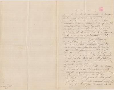 Lettre de Félicien Rops à Marie [?]. s.l., 0000/00/00. Bruxelles, Bibliothèque royale de Belgique, II/6655/468/40