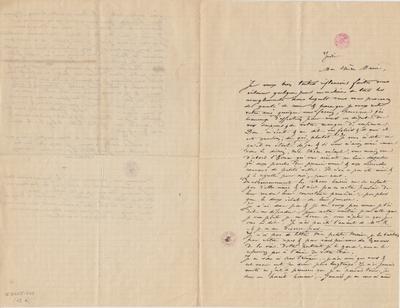 Lettre de Félicien Rops à Marie. s.l., 1874/00/00. Bruxelles, Bibliothèque royale de Belgique, II/6655/468/42a