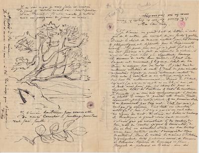 Lettre de Félicien Rops à Léon [Dommartin]. s.l., 1875/02/05. Bruxelles, Bibliothèque royale de Belgique, II/6655/468/56