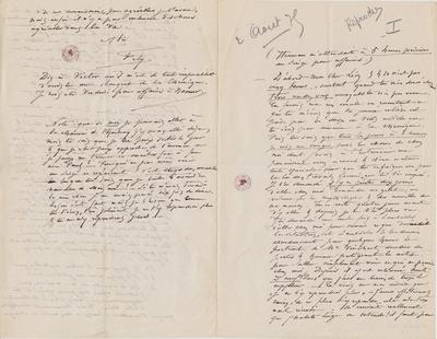 Lettre de Félicien Rops à Léon Dommartin. s.l., 1875/08/02. Bruxelles, Bibliothèque royale de Belgique, II/6655/468/71