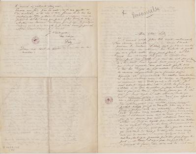 Lettre de Félicien Rops à Léon [Dommartin]. s.l., 0000/00/00. Bruxelles, Bibliothèque royale de Belgique, II/6655/468/73