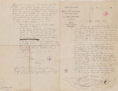 Lettre de Félicien Rops à Léon [Dommartin]. [Paris], 0000/05/31. Bruxelles, Bibliothèque royale de Belgique, II/6655/468/86