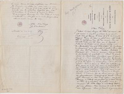 Lettre de Félicien Rops à [Léon] [Dommartin]. s.l., 1876/00/00. Bruxelles, Bibliothèque royale de Belgique, II/6655/468/94